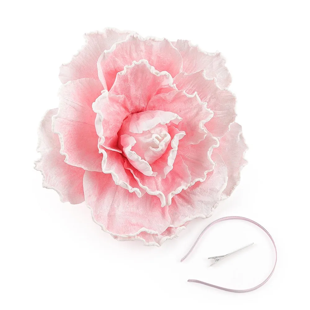 

Elegant Large Flower Fascinator Oversized Exaggerated Headpiece Floral Bold Hair Accessory for Women