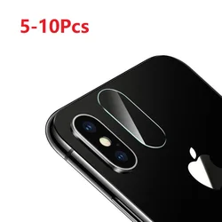 5-10Pcs Camera Soft Glass Protectors For iPhone X XS Max Lens Protective Soft Tempered Glass For Se 2020 5 6 7 8 Plus Lens Film