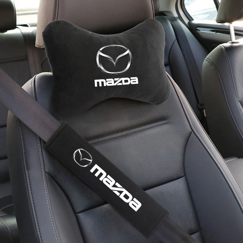 

Car Headrest Neck Support Seat Auto Breathable Pillow Protector Neck Compatible For Mazda 6 3 CX5 5 2 323 CX7 Demio Atenza Axela