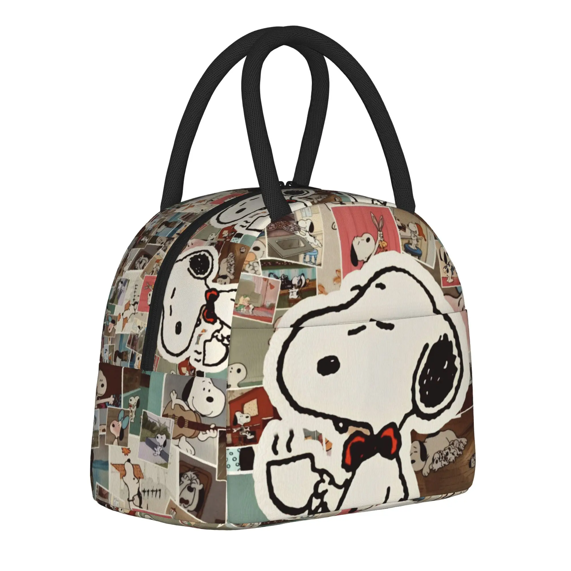 S-Snoopys Cute Dogs Insulated Lunch Bag Thermal Bag Reusable,Lunch Container  Large Lunch Box Tote for Men Women Work  Picnic