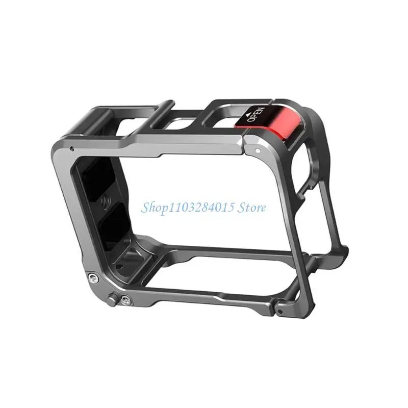 R6FF Shockproof Aluminum Alloy Camera Cage With Access Mount And Secure Finger Slot for 2 Video