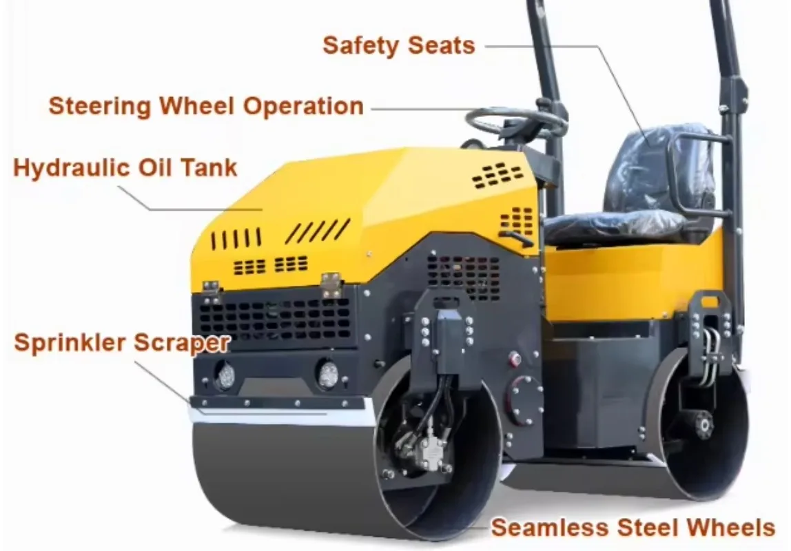 Hydraulic Road Roller Machine for Asphalt Soil and Gravel Compaction Suitable for Urban Construction Applications view 3