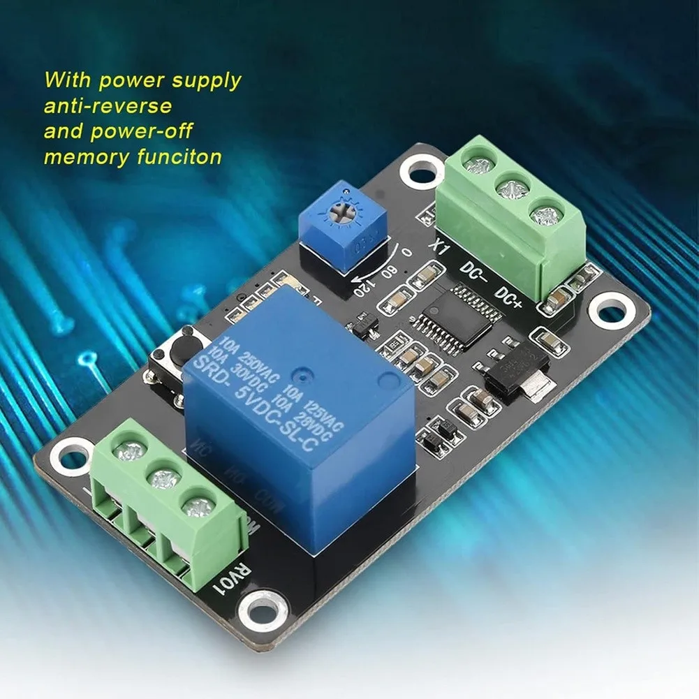 1pc Versatile Time Delay Relay Module Self-Locking Adjustable Delay Timing For Electrical Equipment Supplies