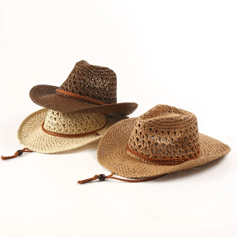 

1PC Panama Soft Straw Hat For Men Women Summer Breathable Travel Beach Hats Solid Wide Brim Sunscreen Hat