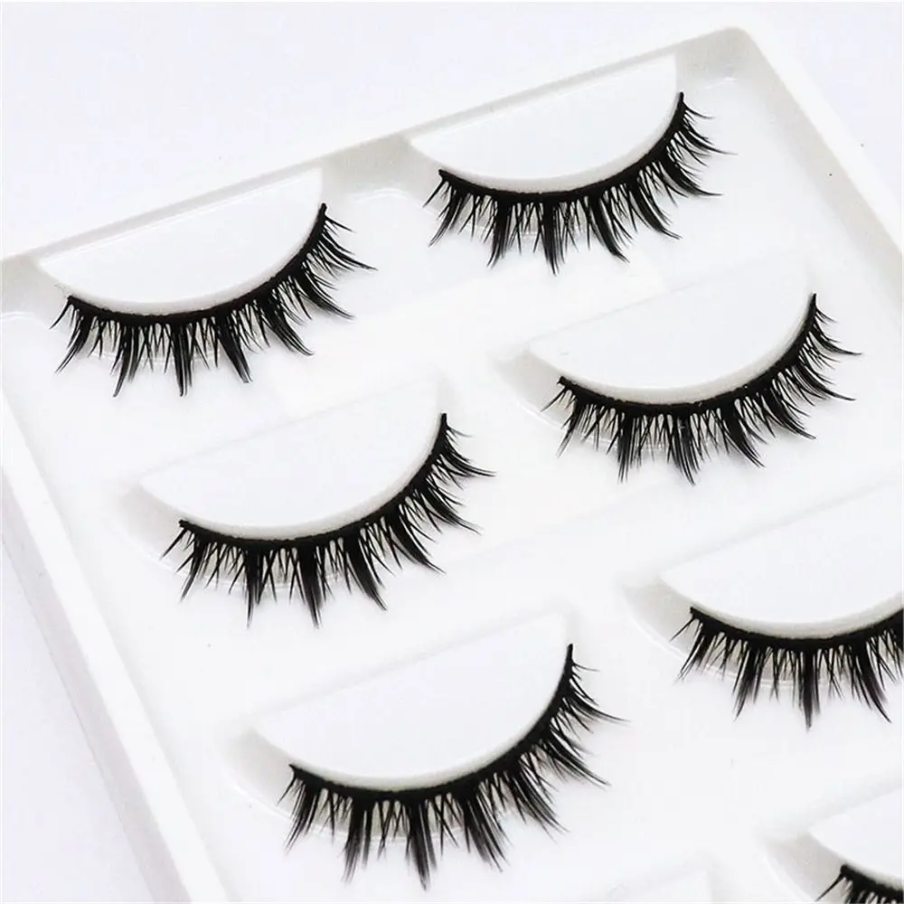 Korean Japanese Natural Look Manga Lashes Wispy Fluffy Look Like Individual Cluster False Eyelashes Spiky 3D Volume Eyelashes