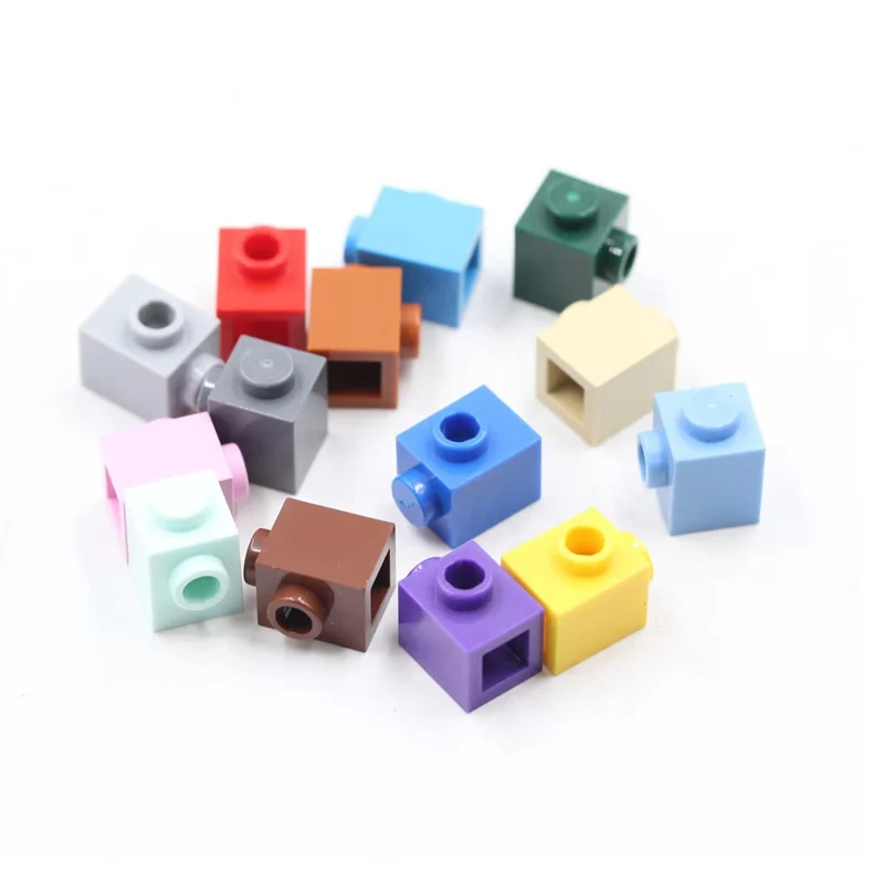 Blocs de construction MOC 87087, 20 pièces/50 pièces, assemblage créatif 1x1 avec goujons sur 1 côtés, petites briques modifiées pour enfants, accessoire de jouet
