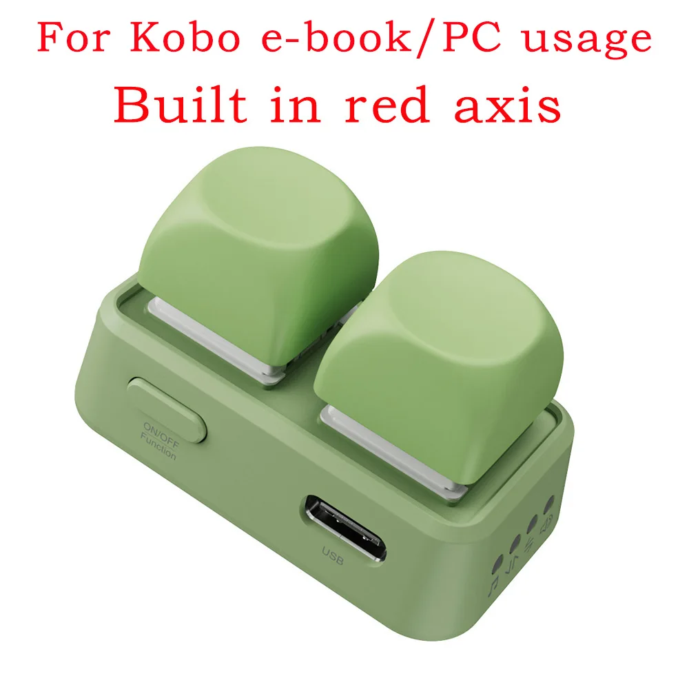 Nieuwste lichtgewicht draadloze Blue Tooth afstandsbediening toetsenbord Dual Button Page Turner voor Kobo E-Book lezers Lazy Artefact - afbeelding 1