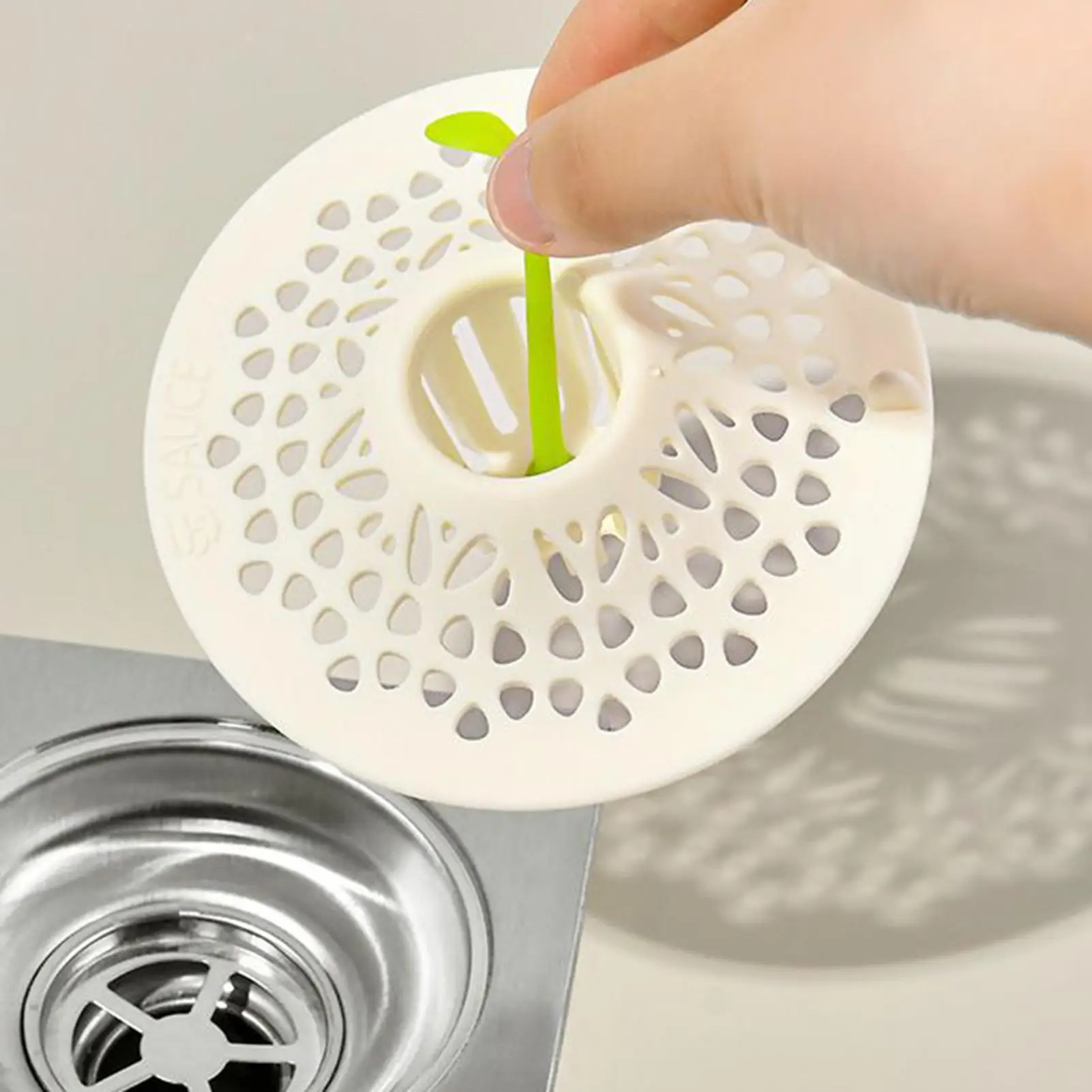 

Уловитель для слива волос для душа с ручкой ростки фасоли, крышка для слива душа, ловушка для волос, раковина, пробка для пола, силиконовая ванная комната