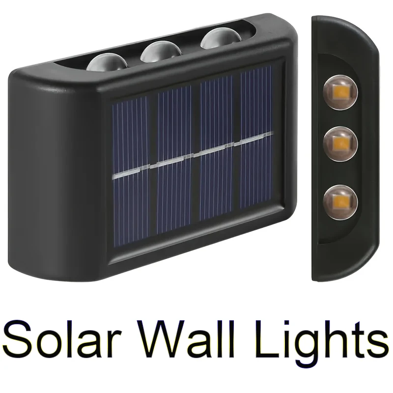 Pop Outdoor Solar Wall Lamp Waterproof Up Down Lighting Garden Stair Fence Decorative Light Luminous Illumination For Home Garde