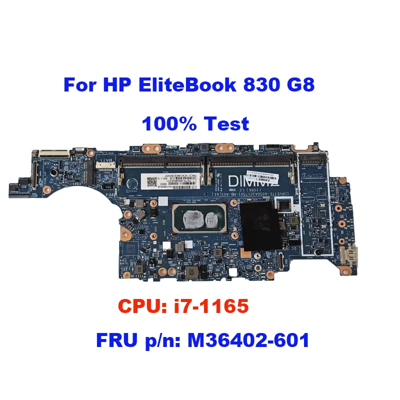 

Original Laptop Mainboard with CPU SPS-MB UMA i7-1165 WIN M36402-601 For HP EliteBook 830 G8 Motherboard 100% Tested Work