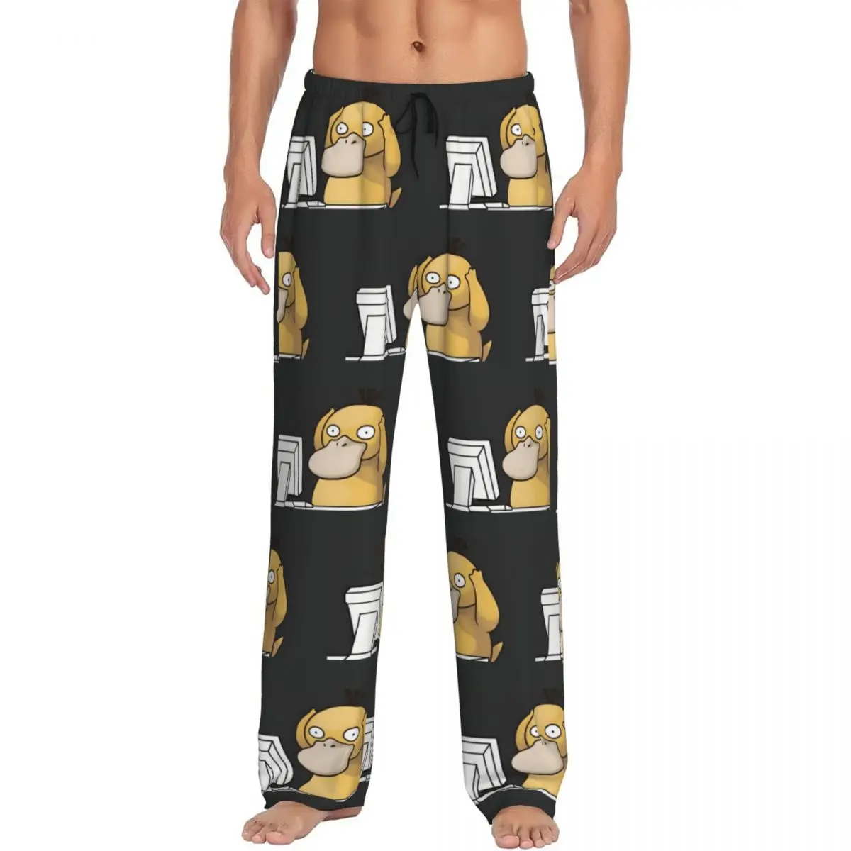 

Custom Printed Men Ducks Pajama Pants Animated Film Sleepwear Sleep Lounge Bottoms with Pockets