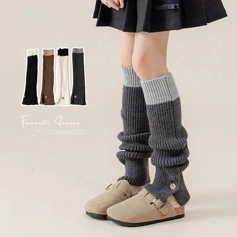 Kids Sweet Girl Leg Warmers Simplicity Korean Fashion School Calf Elegant Sock for Baby Girl Autumn Winter Piles Loose Socks