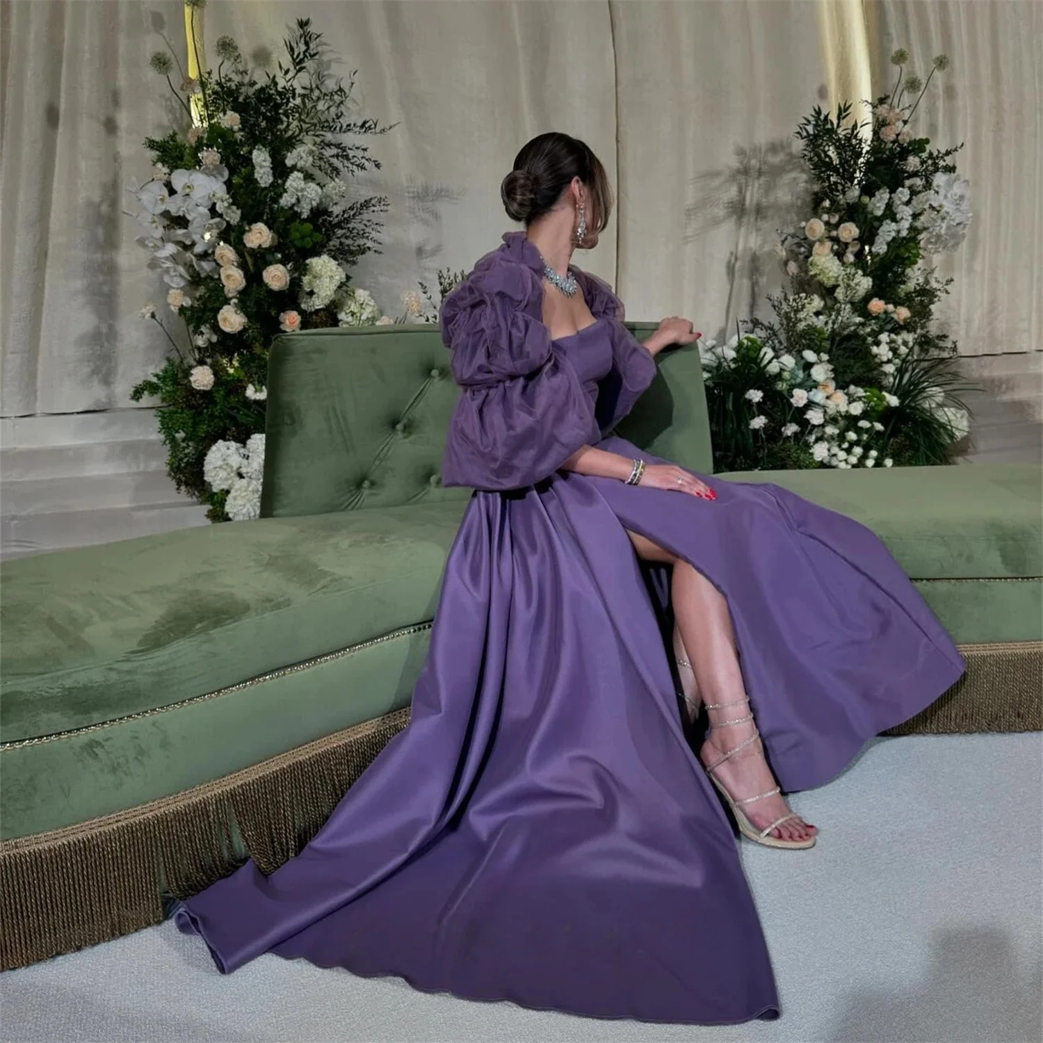 

Slit Strapless Women Long Bespoke Occasion Gown Evening Dresses Prom Pastrol Unisex Jersey Retro Dubai Saudi Arabic Customized