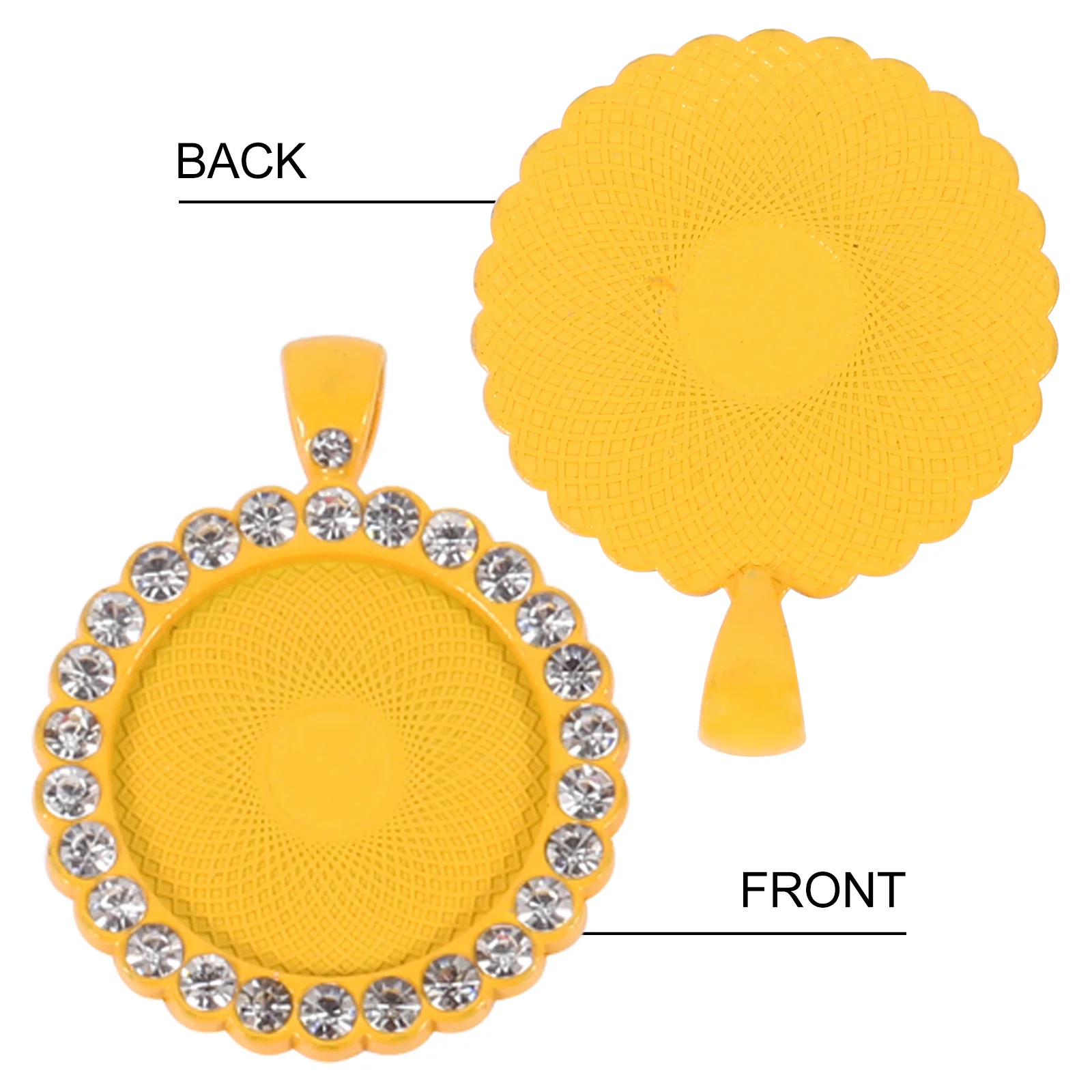 

20Pcs Jewelry Making Pendant Trays Rhinestone Bezel 25mm Base DIY Necklace Pendant Bezel Supplies Jewelry Making Base