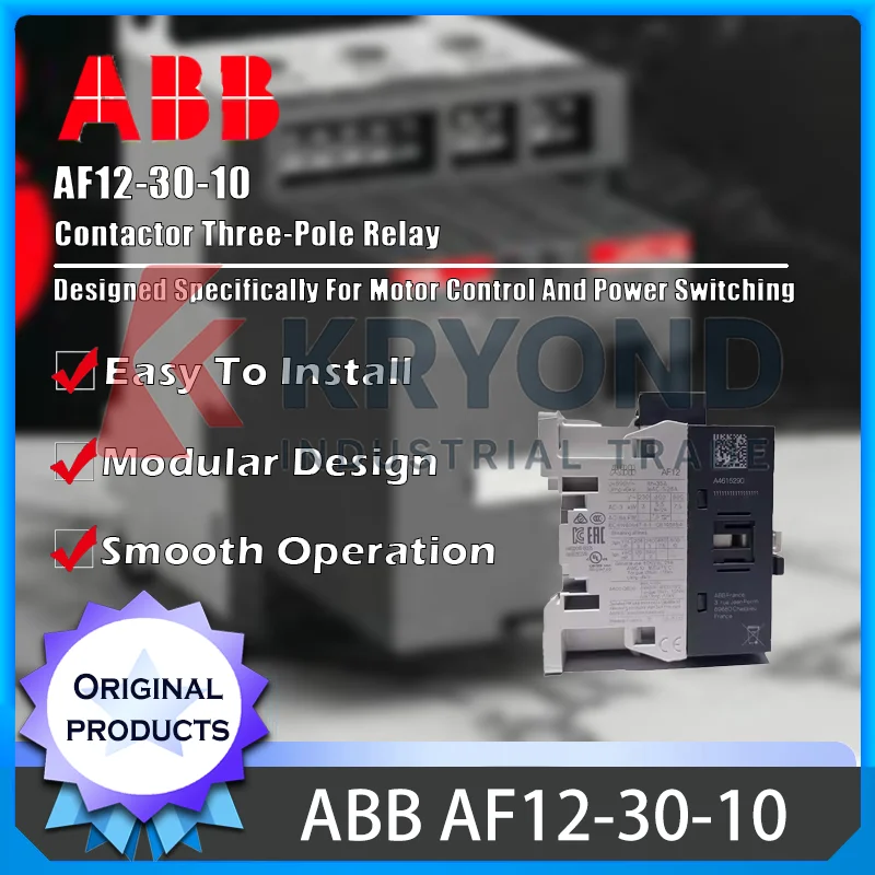 ABB AF12-30-10 مرحل ثلاثي الأقطاب للتحكم في المحركات وتوزيع الطاقة في التطبيقات الصناعية