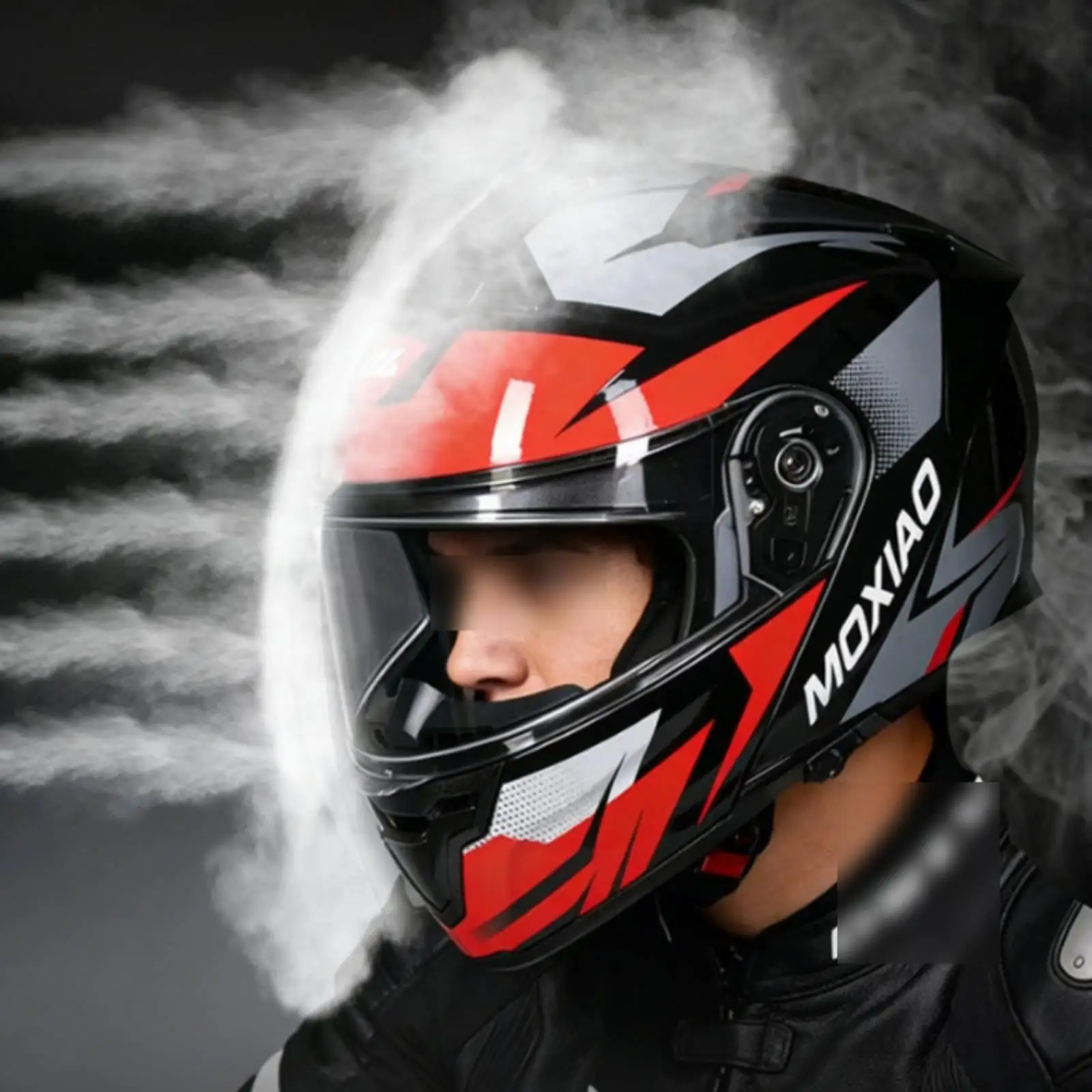 Modular Motorcycle Helmet Dual Visor DOT Approved Full Face Flip Up Lightweight ABS Shell for Men Women Scooter Riding