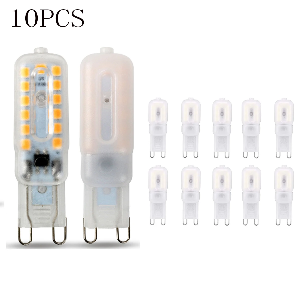 Pop 10Pcs/lot G9 Led Corn Bulb 3W 5W 220V 3000K 4500K 6000K 22Leds 14Leds White Pc Shell 360 Degree Beam Angle 2835 Smd Mini Bul