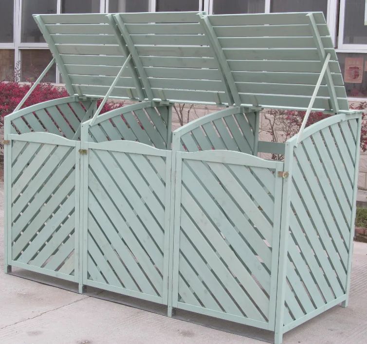 

Outdoor Wooden Can Storage Container