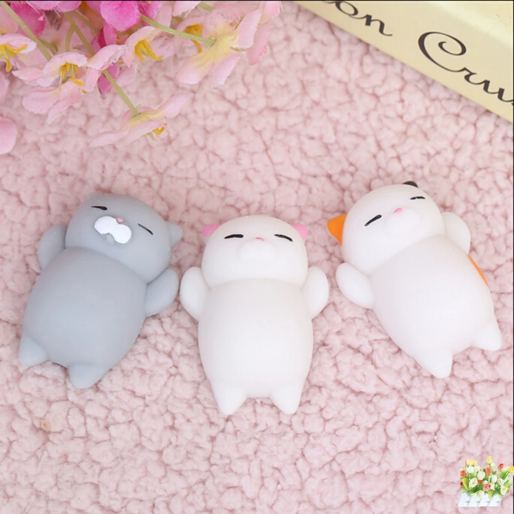 Mochi Cute Squishy Stress Reliever For Phone Case Straps Cat Squeeze Healing Fun Kawaii Kids Adult Toy