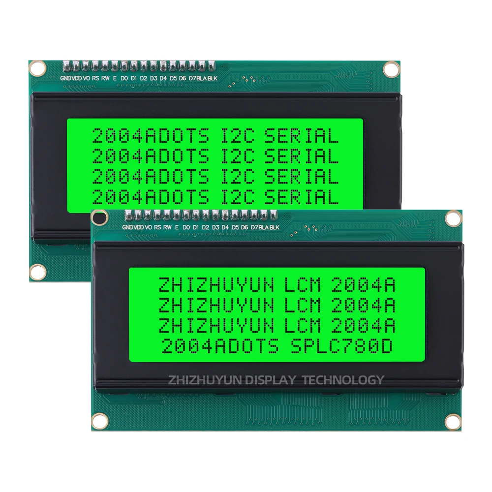 Imagem -05 - Lcm Controlador de Cristal Líquido Filme Cinzento Personagens Negros Vários Idiomas Splc780d 2004a Pcf8574 Fabricante Fonte