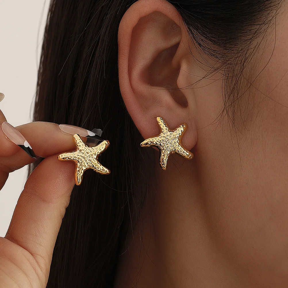 

Fashion Starfish Stud Earrings For Women Casual Boho Geometric Temperament Star Earrings Female Summer Simple Jewelry Gifts 2025
