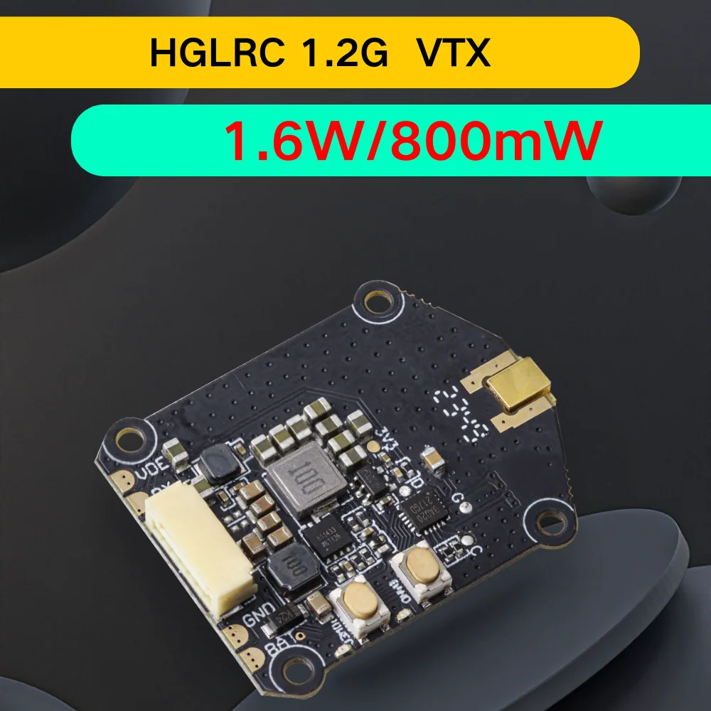 

HGLRC 1.2G 800W/1.6W VTX 9CH Switchable NTSC or PAL FPV Transmitter Module for RC FPV Long Range Airplane Drone