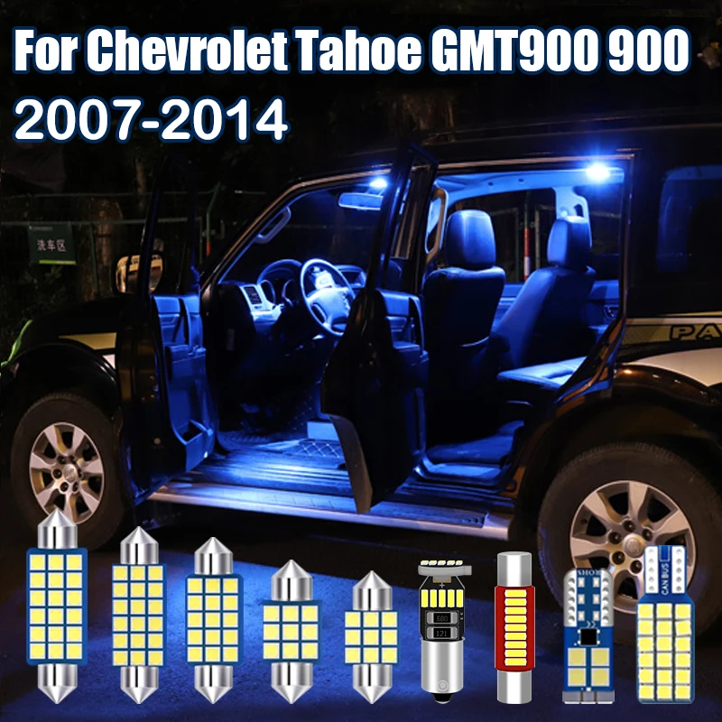 

For Chevrolet Tahoe GMT900 900 2007 2008 2009 2010 2011 2013 2014 14pcs Car LED Bulbs Interior Dome Lamp Trunk Light Accessories