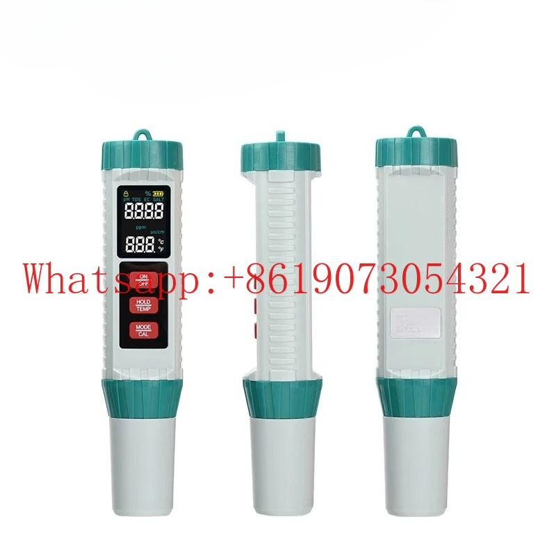 

PH/salinity/temperature/TDS/EC five-in-one test pen multi-functional water quality tester X51 pH detection