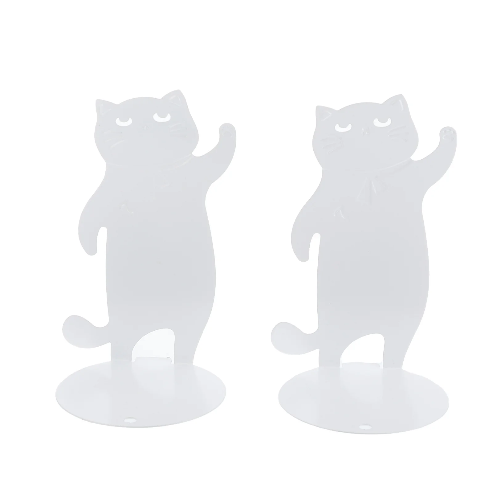 

1Pair Cat Design Bookend Practical Book Support Storage Rack for Books Files Magazines Cd Cat Shaped Bookends Book Stoppers