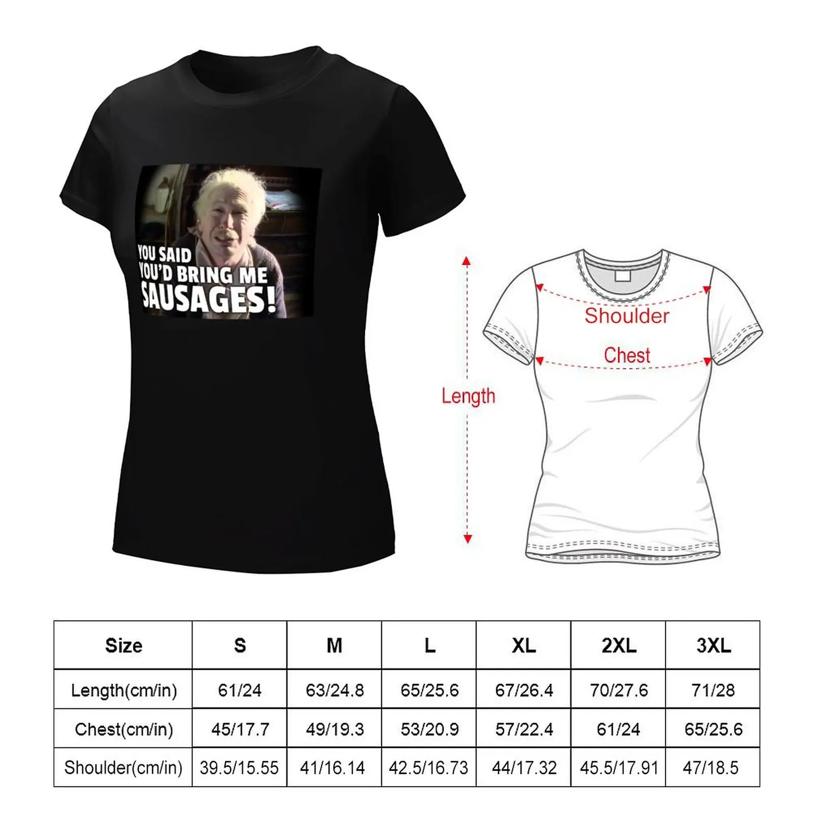 Love And Sausages T-shirt tees plus size tops graphics Summer Women's clothing