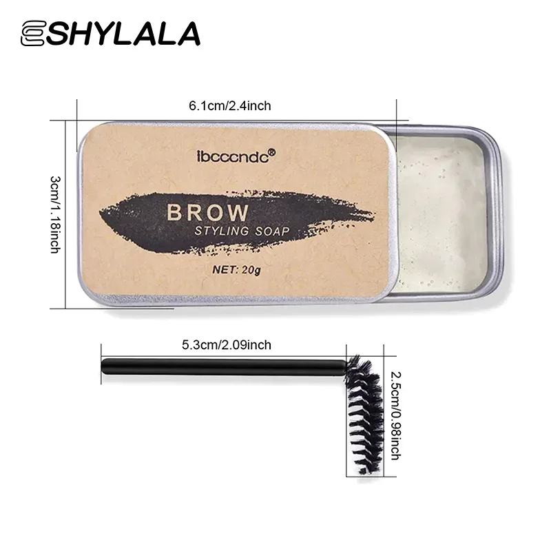 1 pz naturale trasparente pomata sopracciglio styling sapone sopracciglia gel cera fissatore con pennello trucco per le donne cosmetici per sopracciglia