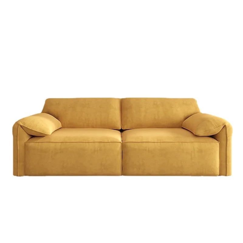 Electric multifunctional sofa bed dual-purpose straight row lazy sofa four-person small apartment elephant ear fabric
