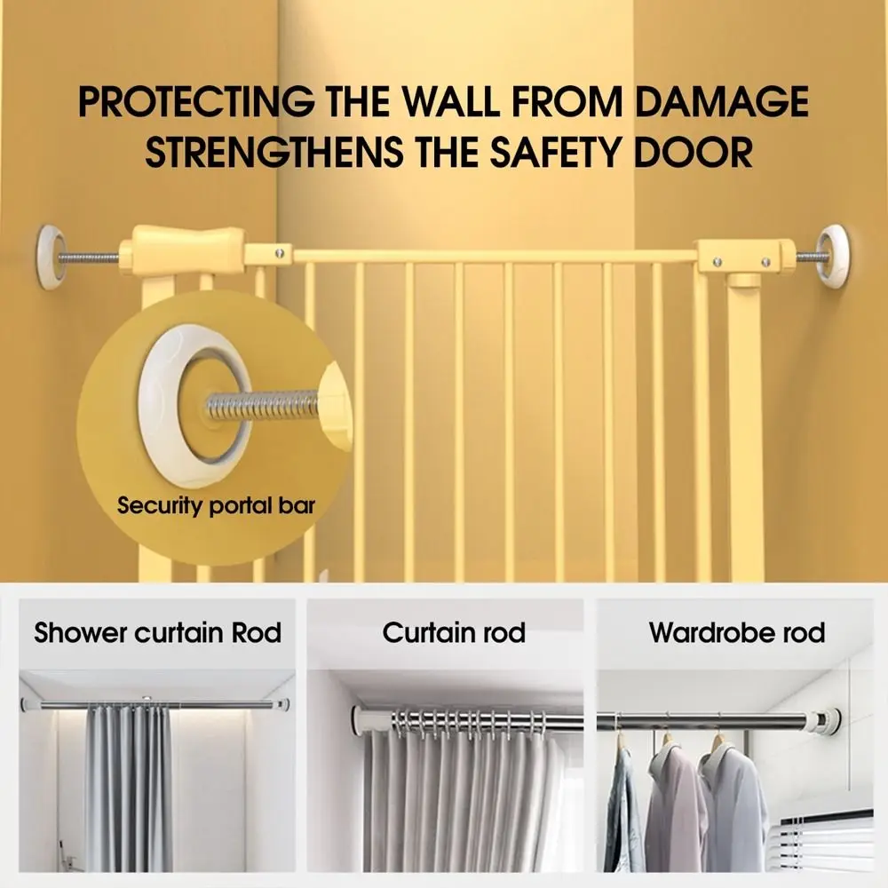 Silicone Wall Guard Pads Door Fence Accessories No Punching Wall Saver Pads Safety Portable Door Fence Guard