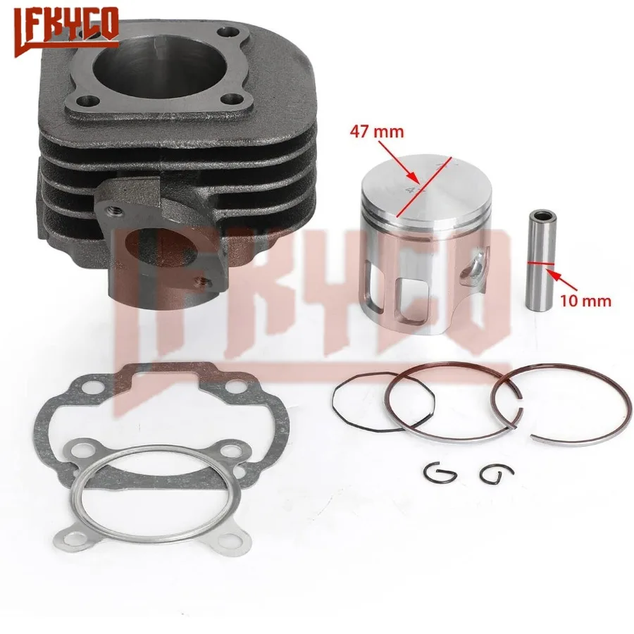 Motorcycle 47mm Engine Cylinder Head 50CC Piston Gasket Ring Kit Motor for Yamaha Jog 50CC JOG50 Motoblock ATV Equipment Parts