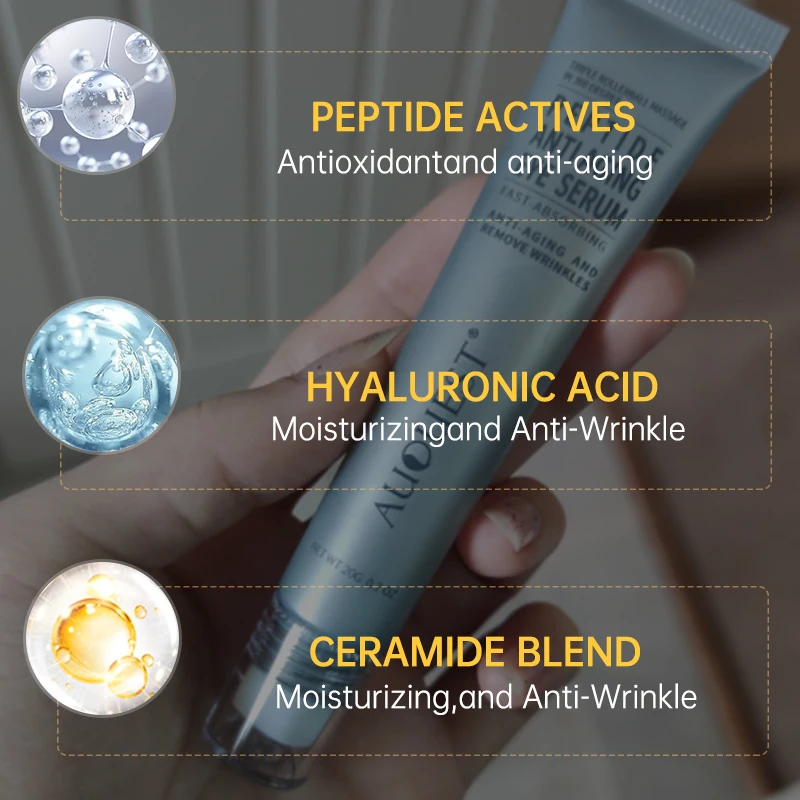 Peptide Dark Circle Removal Eye Cream Eye Bags Lifting Firming Fine Line Wrinkle Remover Anti Aging Skin Care