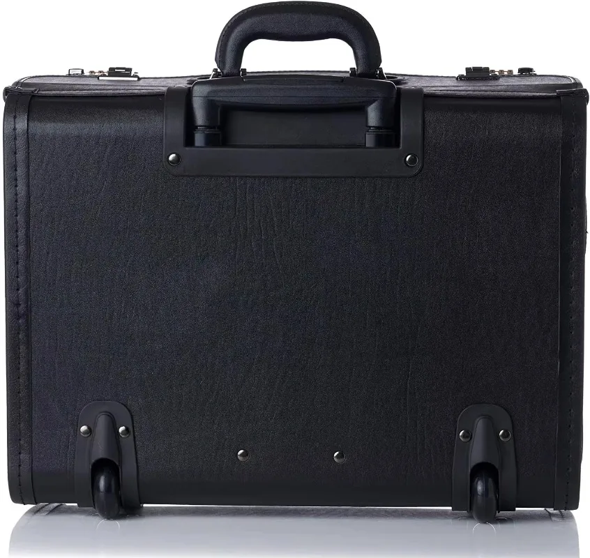 Mallette en cuir à roulettes pour ordinateur portable de 18 pouces, porte-documents à roulettes, étui pour avocats, taille légale