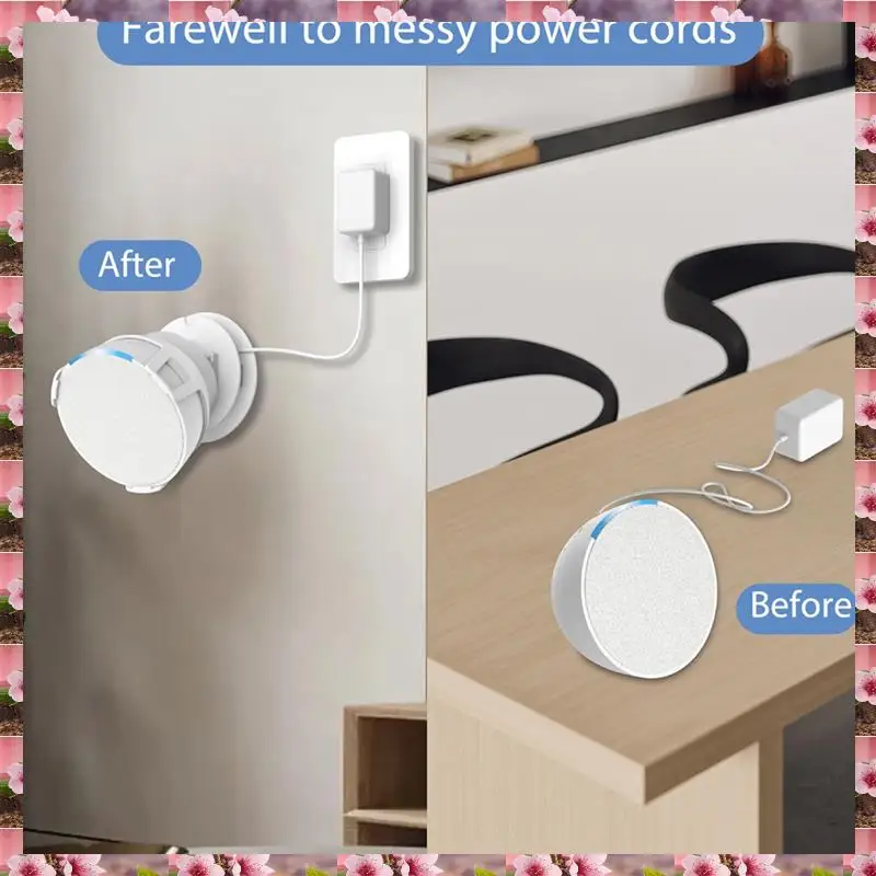 2025 Wall Mount Speaker Holder For Echo , Indoor Sound Box Bracket Built-In Cable Management, Home Decoration Accessory,Wall