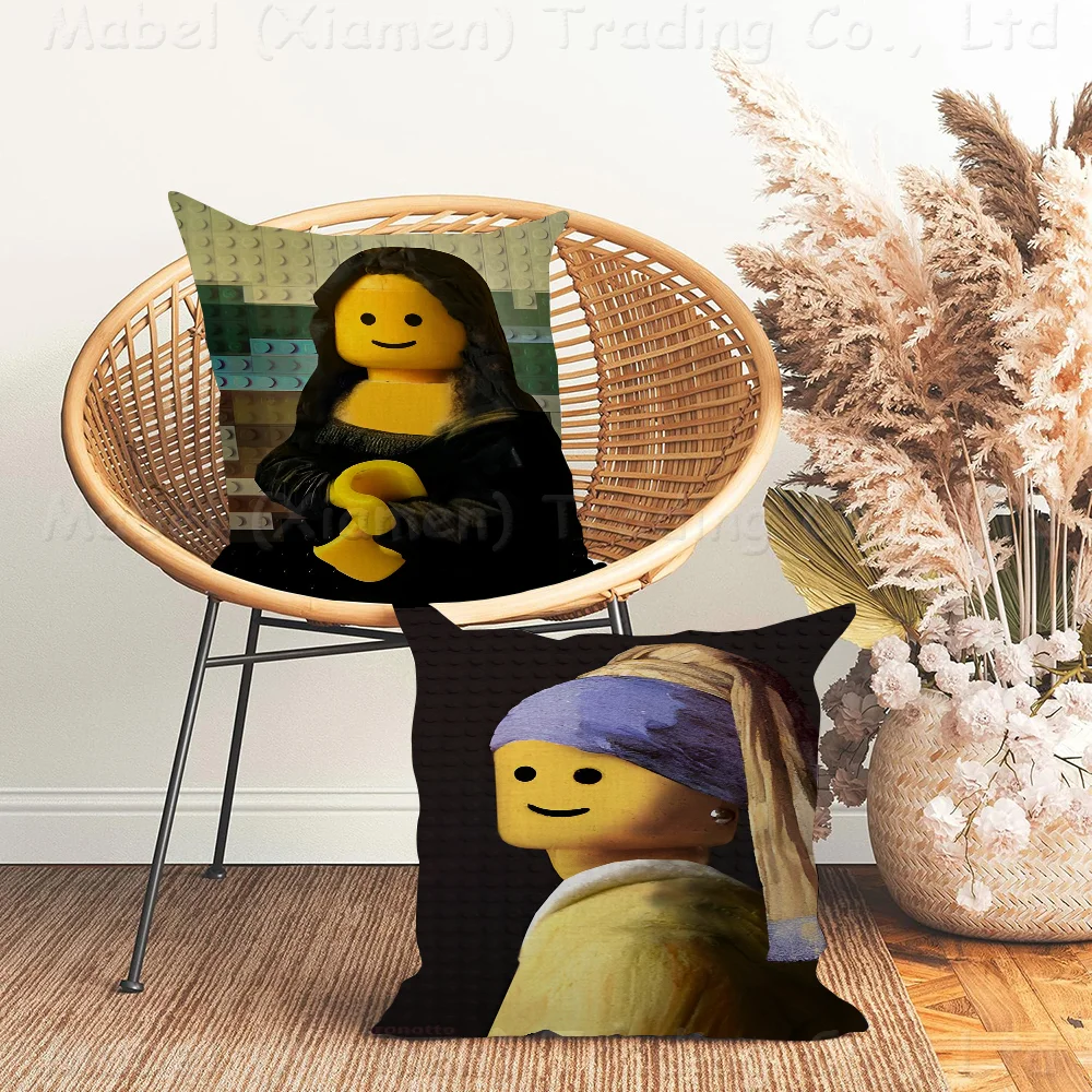 Abstract Funny L-Legos Pillow Cover For Bedroom Room And Living Room Sofa Decorative Cushion Cover