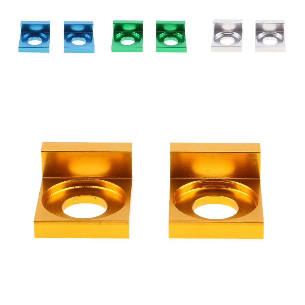 Pair 15mm Chain Adjuster Tensioner Block Replacement for Bike ATV