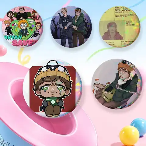 FOR Resident Evil Bryan Movie 2026 Tinplate Soft Button Pin Brooch Metal Badge Custom Jewelry Accessories Hat Bag Lapel