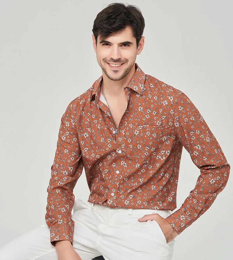 Camisa estampada de manga larga para hombre, ropa de negocios a la moda, para primavera y verano, MY1009, novedad de 2024