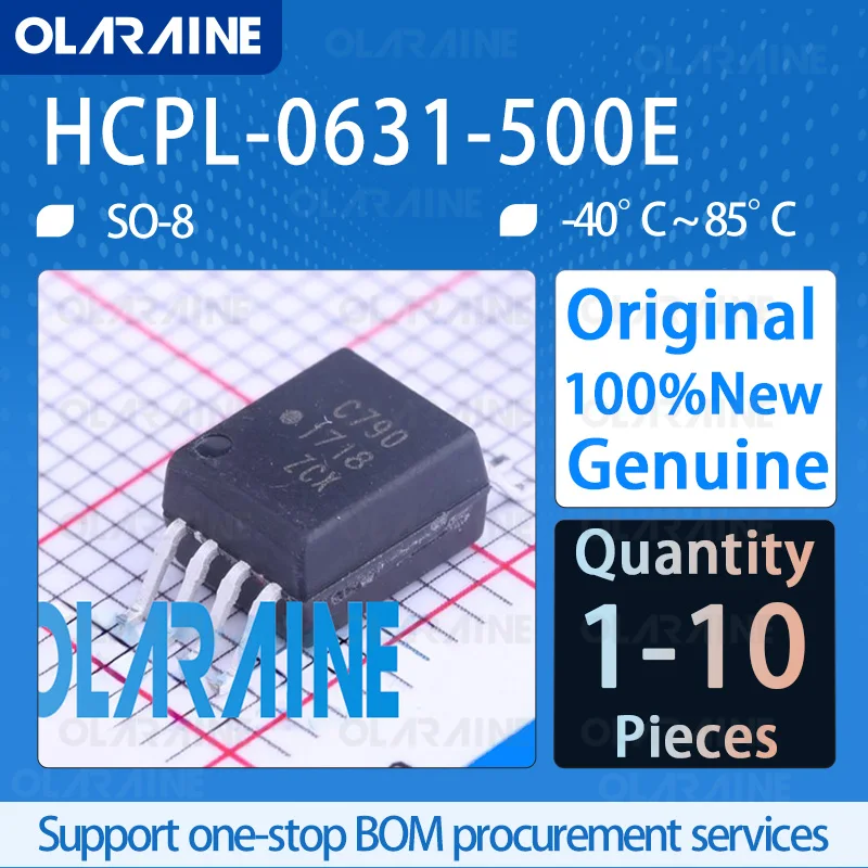 

1/5/10Pcs Original HCPL-0631-500E High-speed optocoupler 2 Channel If -10 mA Vr : 5 V