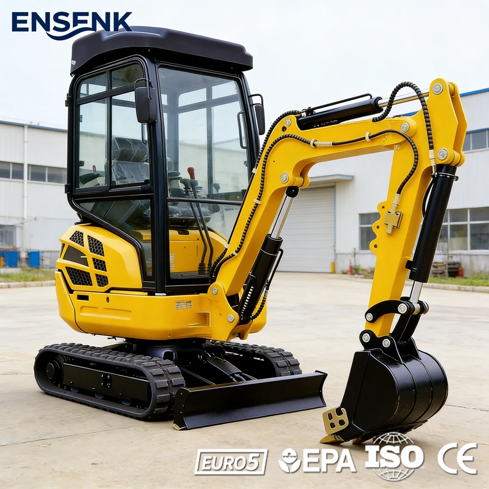 

Mini Excavator 1.5T Construction Diggers Bagger 1.5 Tonnen Hoflader Taller Trencher Family Use