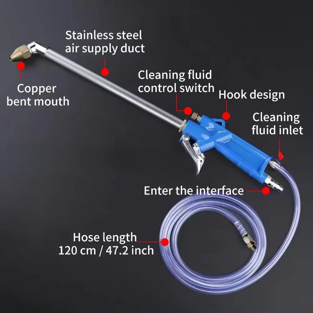 /40cm /Air /And Water Dust Blower With 1.2M Hose For Car Engine Grease Removal Cleaning Tool For Multi Function Spray Pistol