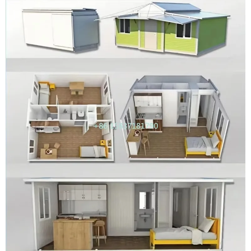 Lurxury Container House 20ft Australia Expandable Container House Prefab Light Steel Portable Tiny Home Fold Up Container House