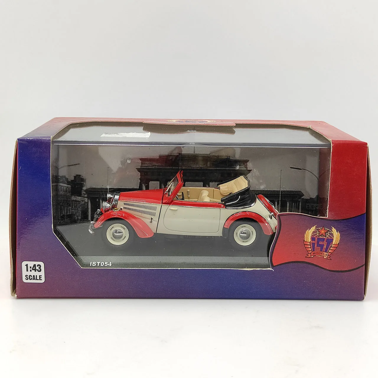 

Paint Surface Defect Diecast 1:43 Scale IST 1953 IFA F8 Vintage Convertible Alloy Car Model Collectible Toy Gift Souvenir