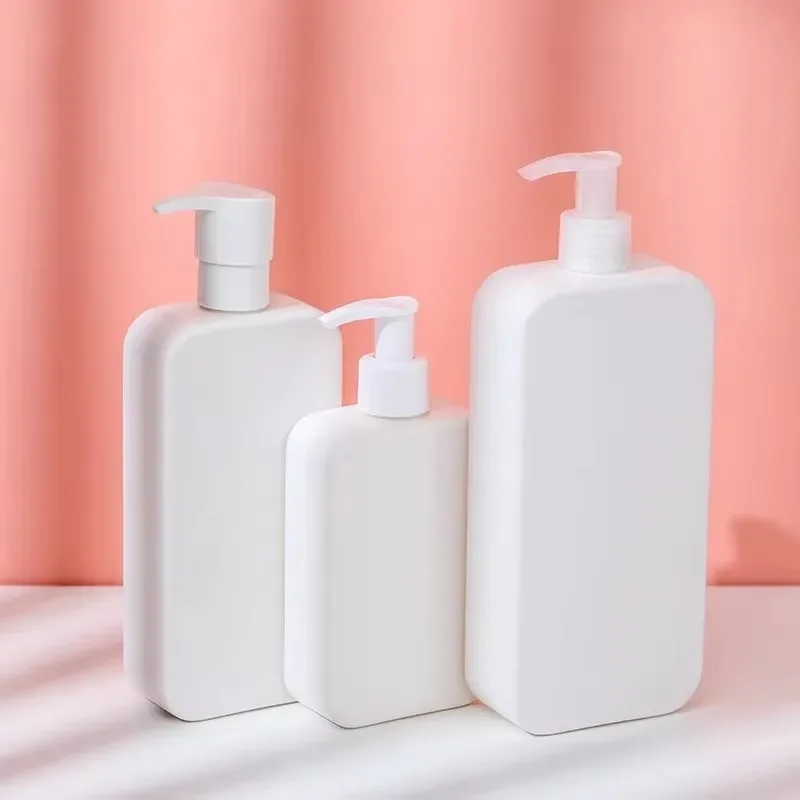 20pcs 250ml/350ml/500ml White Lotion Bottle Lotion Shampoo Conditioner Liquid Soap Bottle Plastic Bottle Pump Cap Wholesale