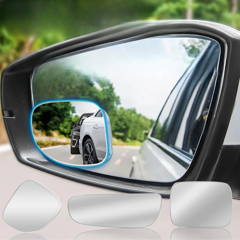 2pcs Car Mirror Wide Angle Car Blind Spot Mirrors 360° Adjustable Auxiliary Rearview Mirrors HD Frameless Small Round Mirror