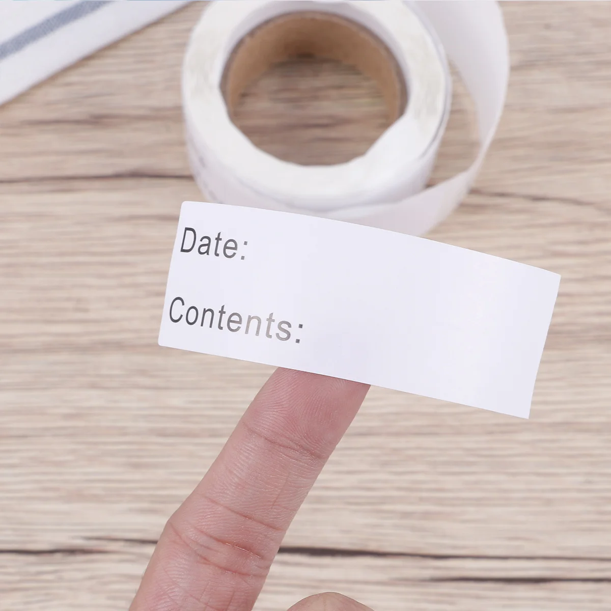 125 قطعة ملصقات للتسمية لتخزين المواد الغذائية مقاومة للزيت والماء والفريزر آمنة وقابلة للإزالة ملصقات بيضاء فارغة لإعداد وجبة المطبخ #1