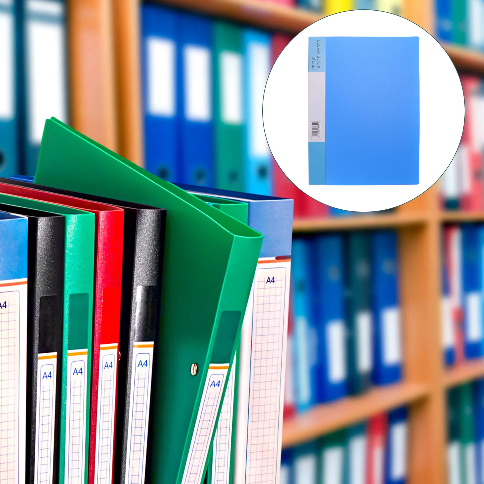 Large Capacity A4 File Holder Inner Transparent Document Organizer Portable Paper Folder For School Office Exam Files